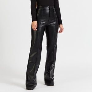 BOA BECAUSE OF ALICE Black Vegan Leather Trousers